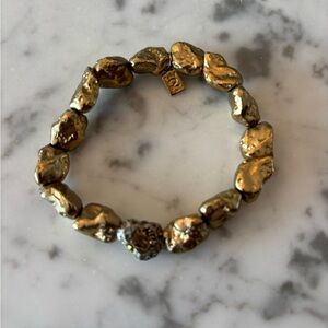 Mixed medal stretchy nugget Tat2 designs bracelet
